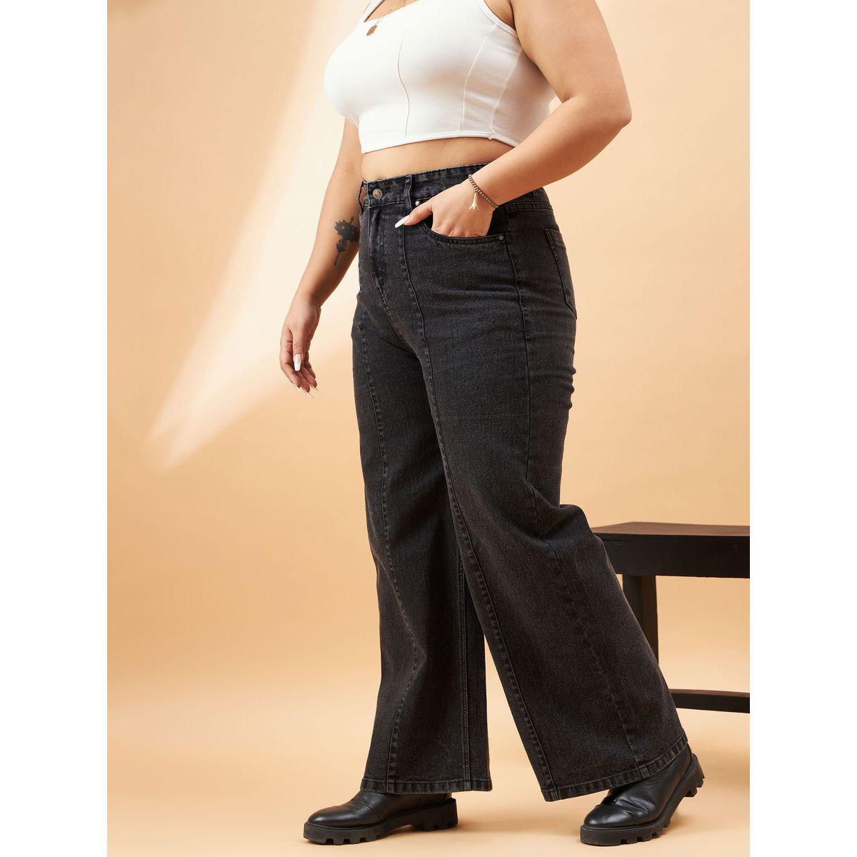 Sassafras X Styli  Plus High Rise Seam Detail Straight Jeans-women-clothing-bottoms-jeans-image-3