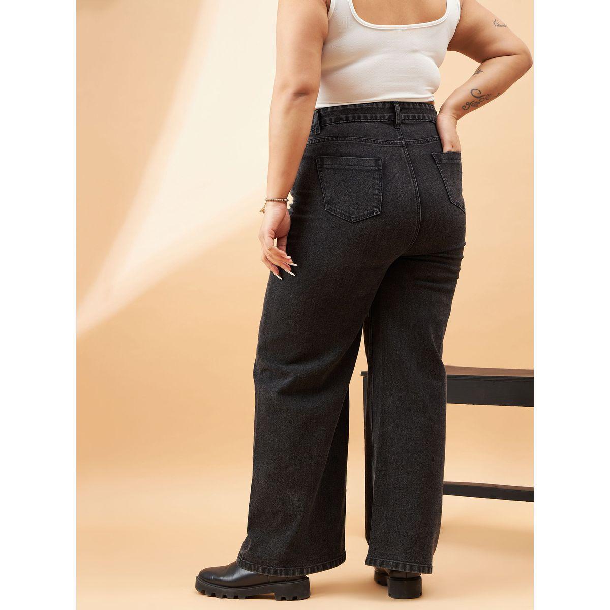 Sassafras X Styli  Plus High Rise Seam Detail Straight Jeans-women-clothing-bottoms-jeans-image-5