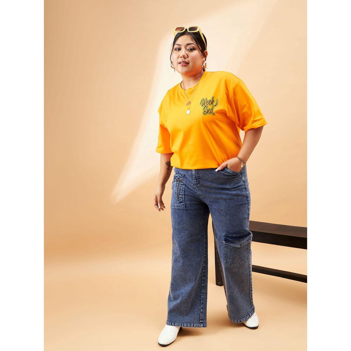 Sassafras X Styli  Plus Straight Jeans with Metallic Zipper and Pockets-women-clothing-bottoms-jeans-image-2