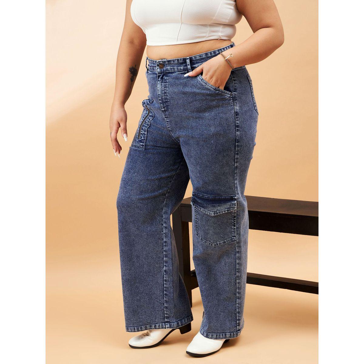 Sassafras X Styli  Plus Straight Jeans with Metallic Zipper and Pockets-women-clothing-bottoms-jeans-image-3