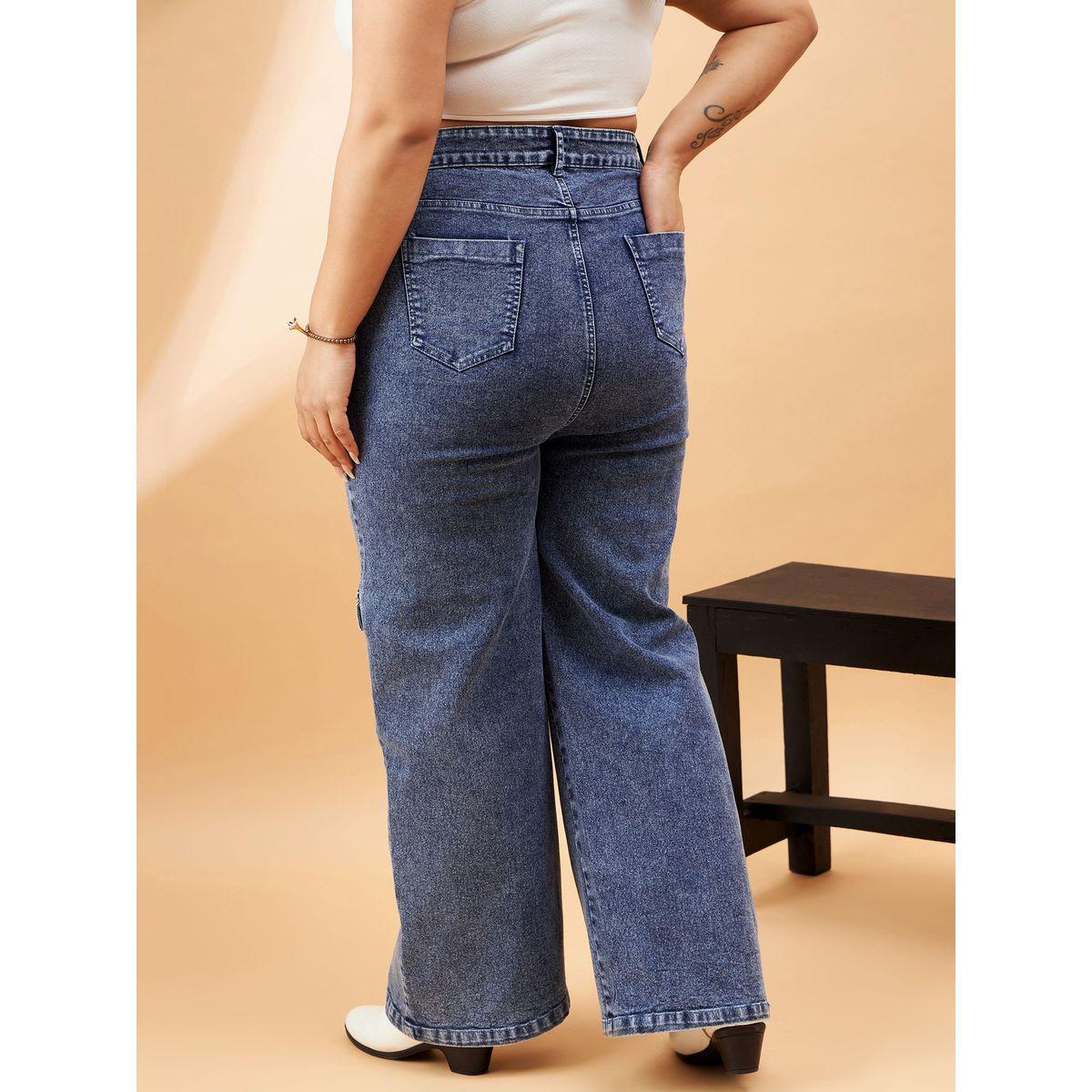 Sassafras X Styli  Plus Straight Jeans with Metallic Zipper and Pockets-women-clothing-bottoms-jeans-image-5