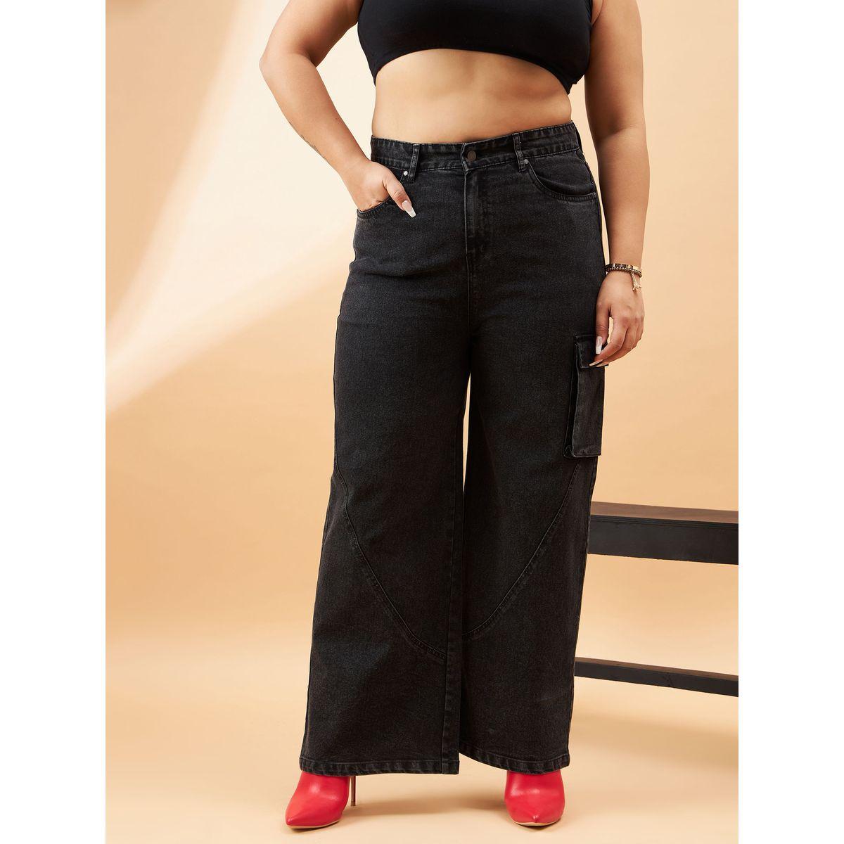 Sassafras X Styli  Plus Acid Wash Side Pocket Detail Straight Jeans-women-clothing-bottoms-jeans-image-1