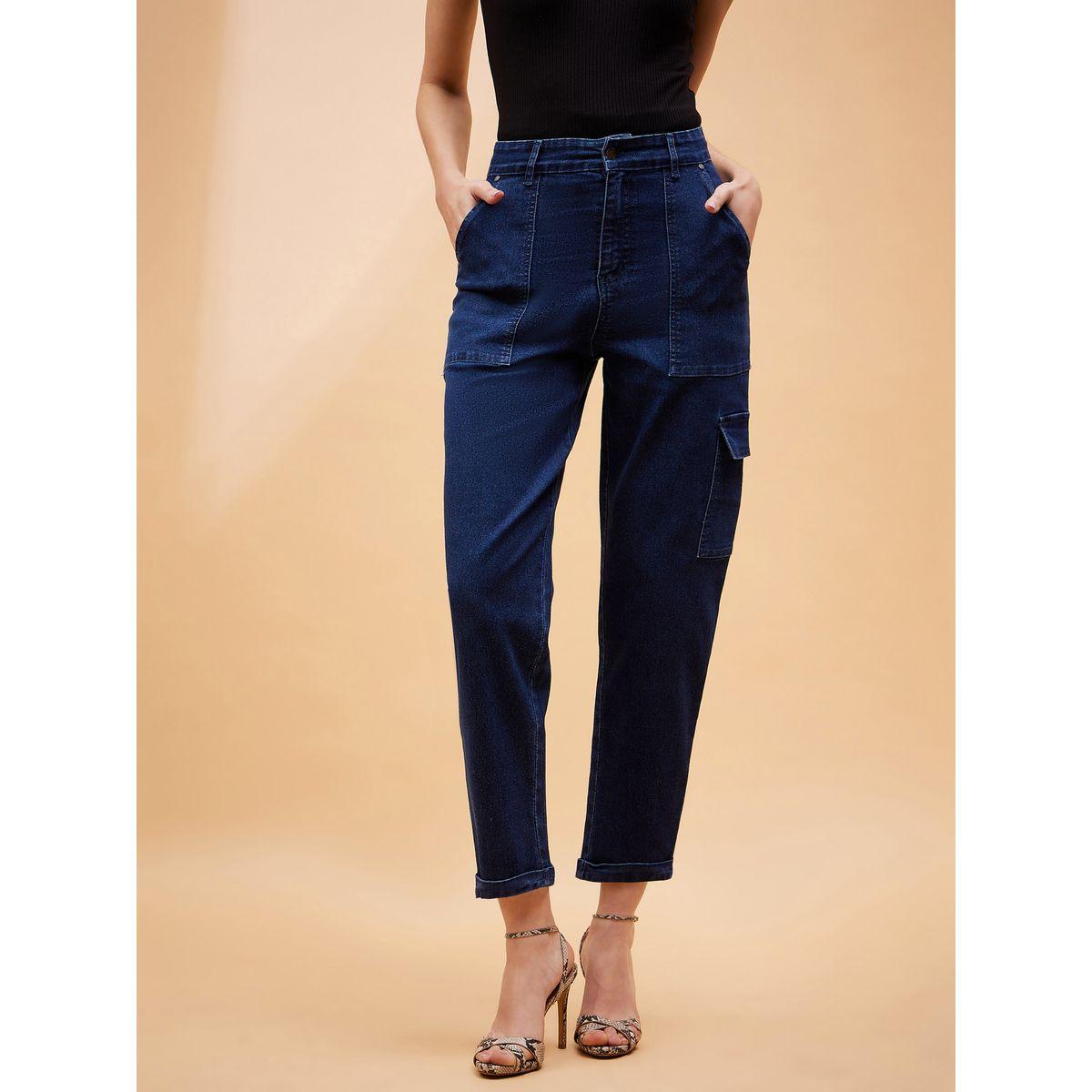 Sassafras X Styli  High Rise Multi Pockets Balloon Fit Jeans-women-clothing-bottoms-jeans-image-1