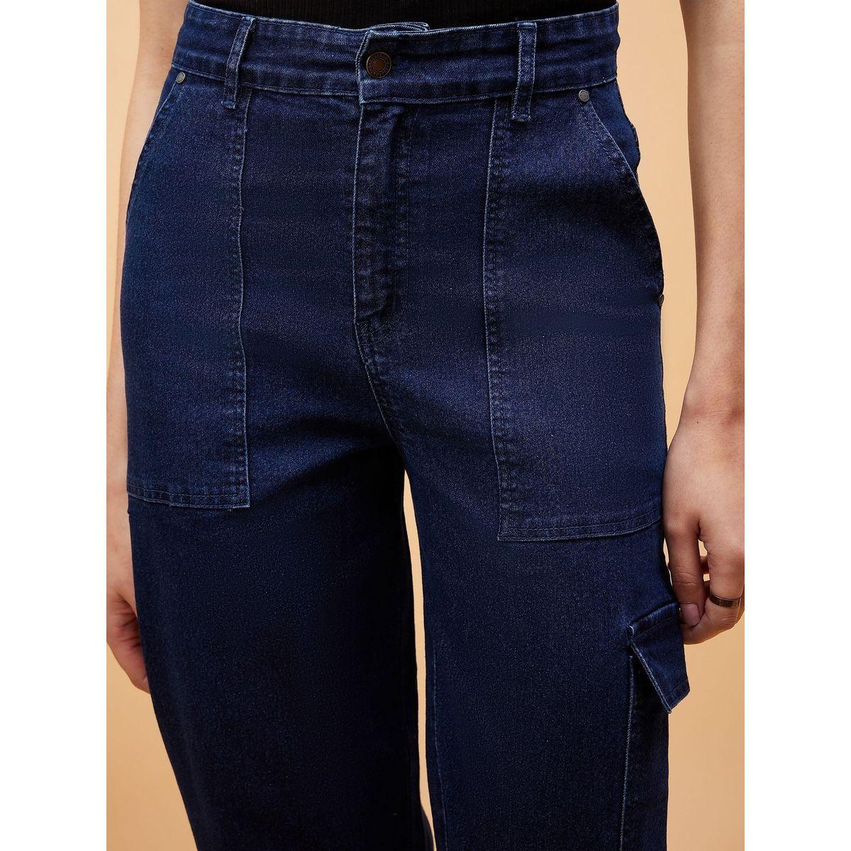 Sassafras X Styli  High Rise Multi Pockets Balloon Fit Jeans-women-clothing-bottoms-jeans-image-4