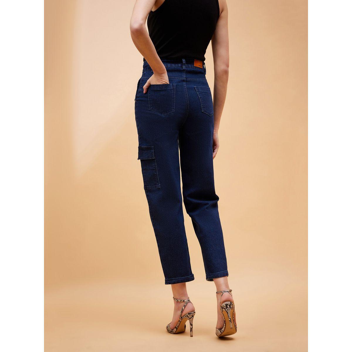 جينز بقصة بالون وخصر عالي مع جيوب ساسافراس × ستايلي-women-clothing-bottoms-jeans-image-5