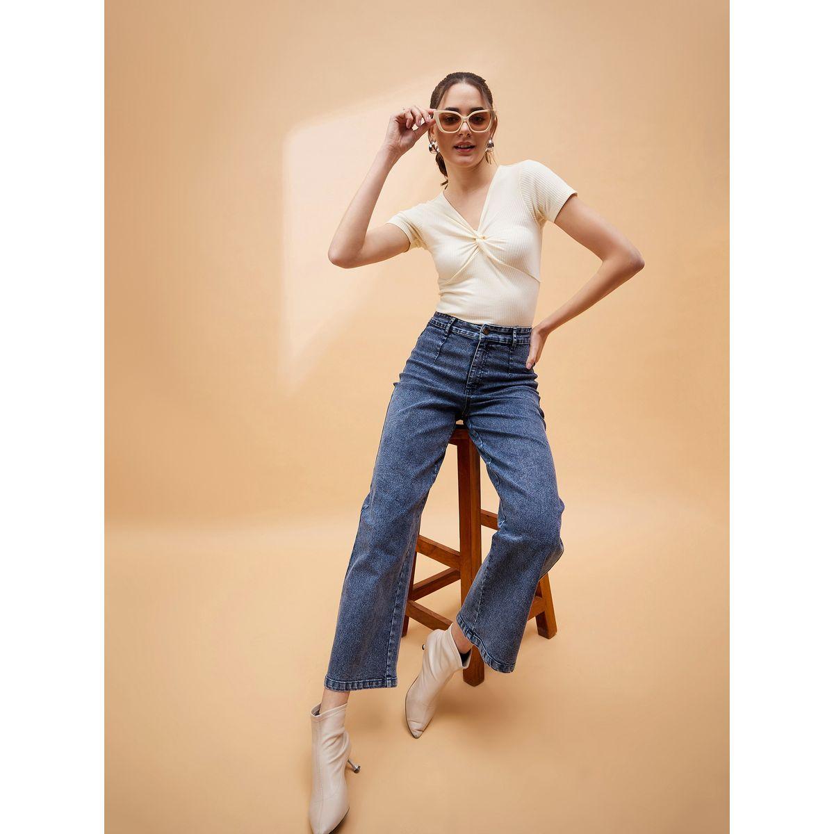 Sassafras X Styli  High Rise Front Dart Jeans with Back Pockets-women-clothing-bottoms-jeans-image-2