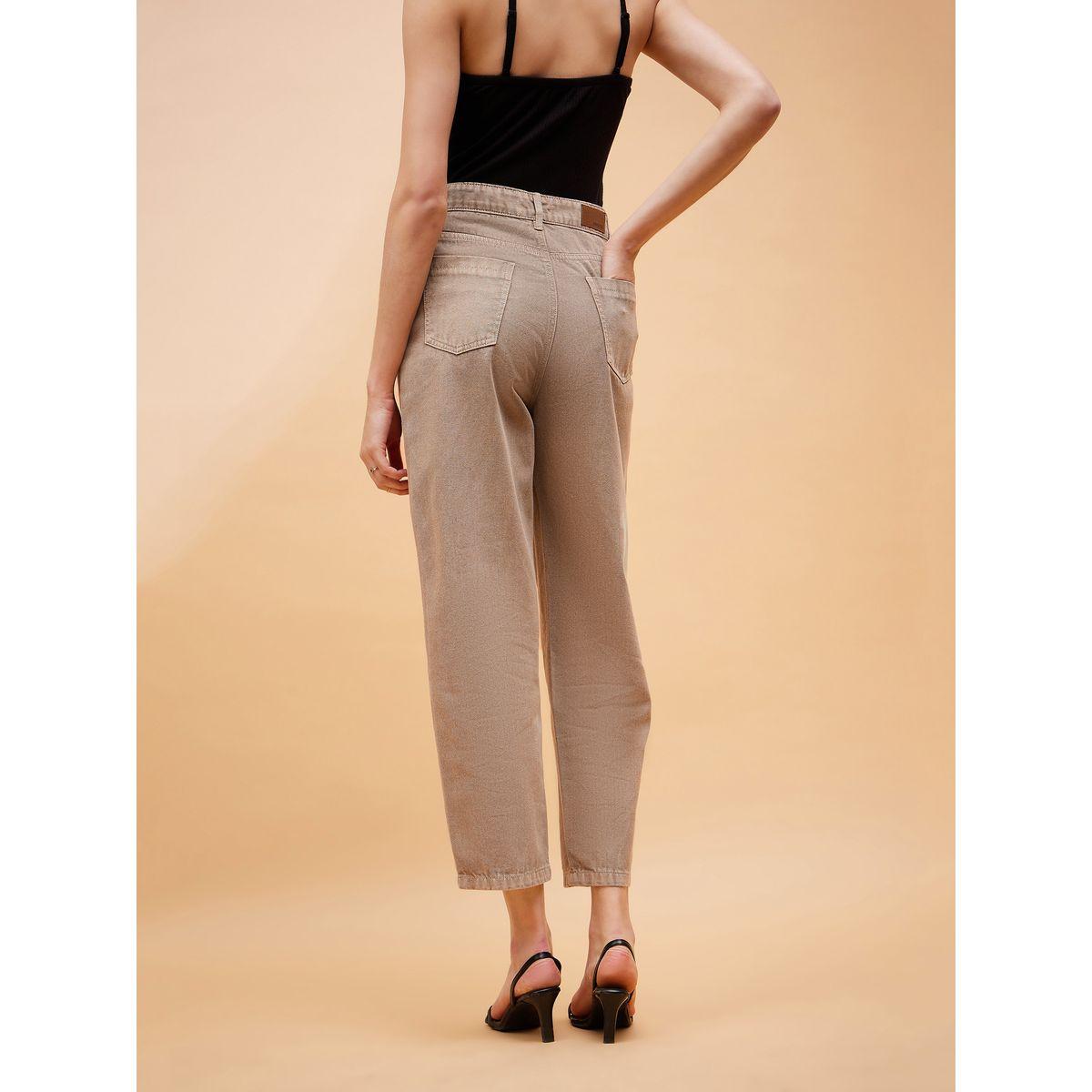 جينز بقصة بالون وخصر عالي مع جيوب ساسافراس × ستايلي-women-clothing-bottoms-jeans-image-5