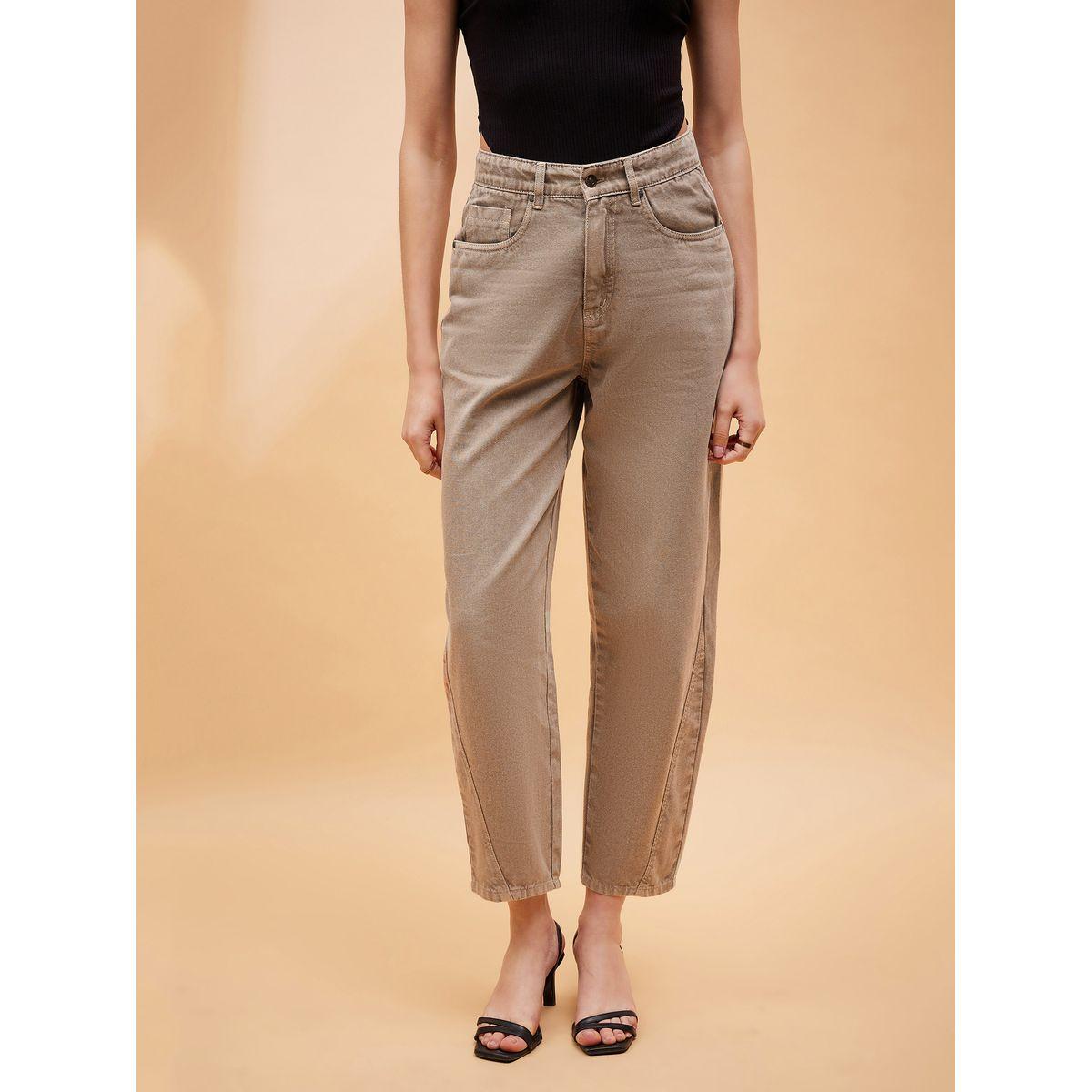 جينز بقصة بالون وخصر عالي مع جيوب ساسافراس × ستايلي-women-clothing-bottoms-jeans-image-7