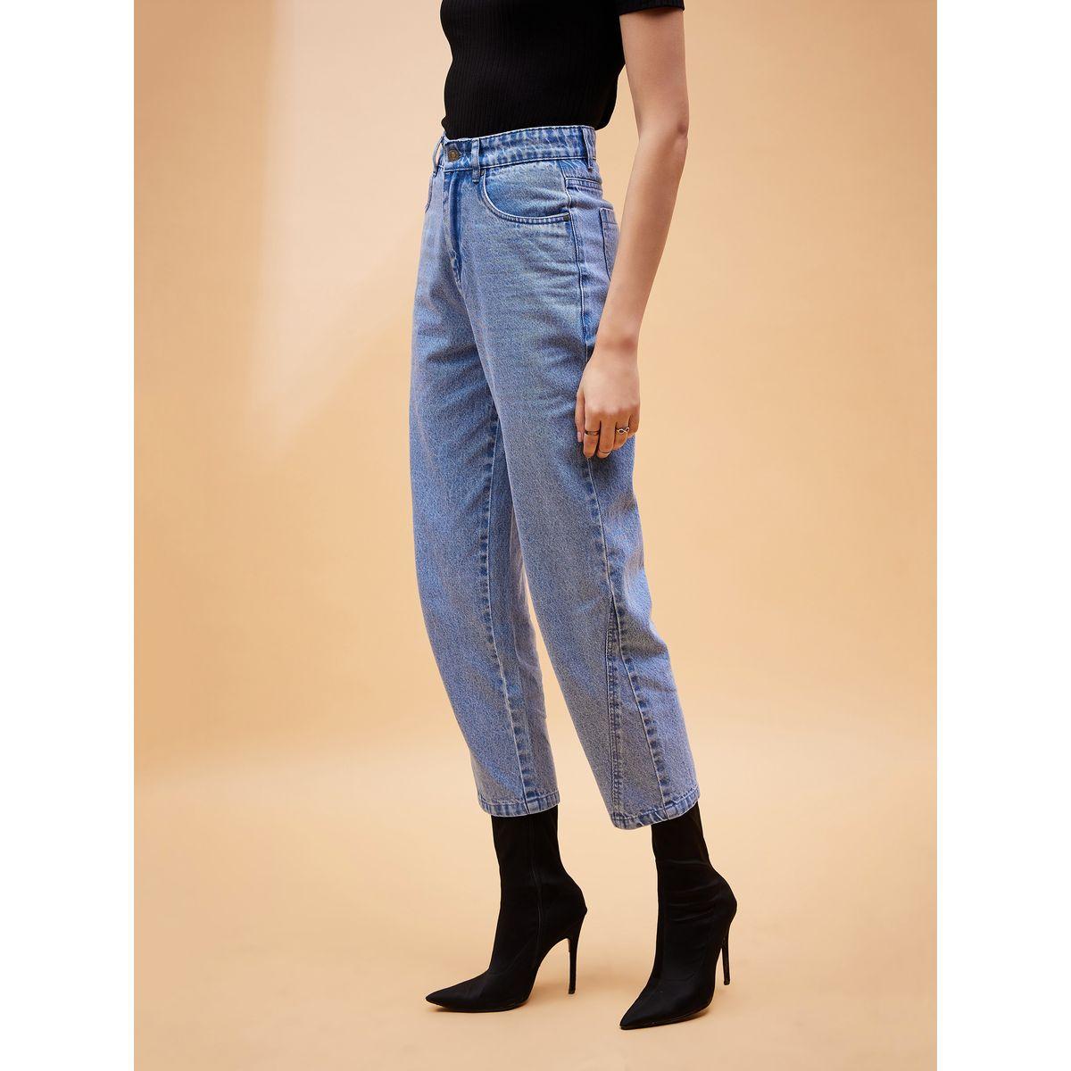 Sassafras X Styli  High Rise Balloon Fit Jeans with Pockets-women-clothing-bottoms-jeans-image-3