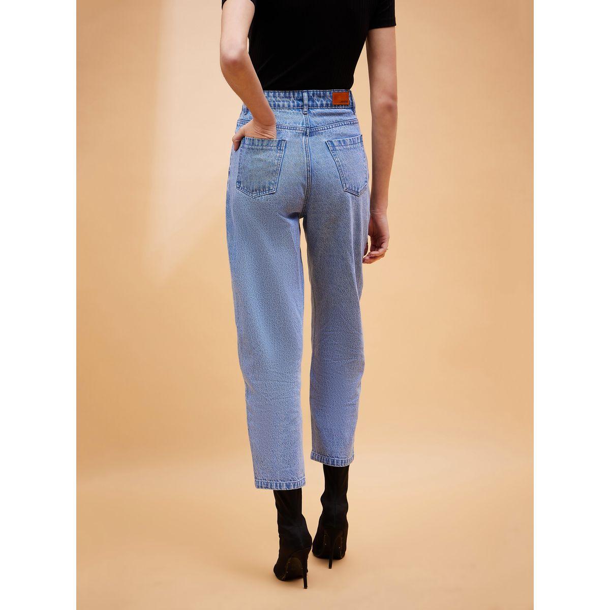 Sassafras X Styli  High Rise Balloon Fit Jeans with Pockets-women-clothing-bottoms-jeans-image-5