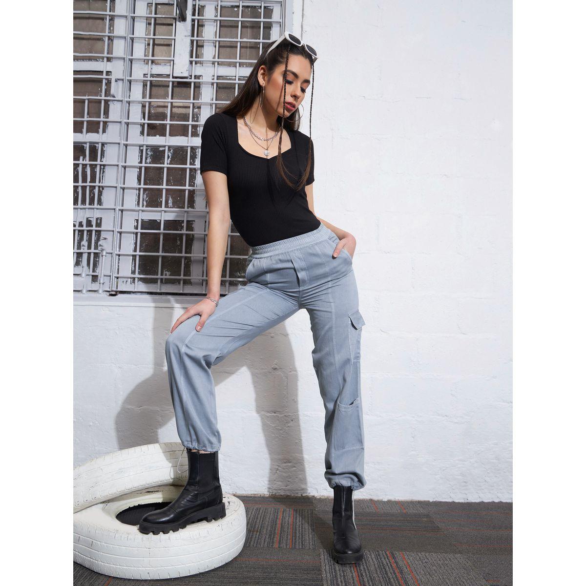 جوغر كارجو مع حافة بأربطة ساسافراس × ستايلي-women-clothing-bottoms-joggers-image-2