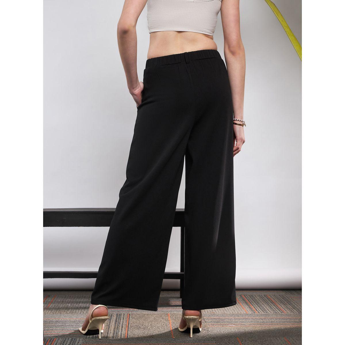 بنطال بقصة واسعة مع كسرات ساسافراس × ستايلي-women-clothing-bottoms-trousers-image-5