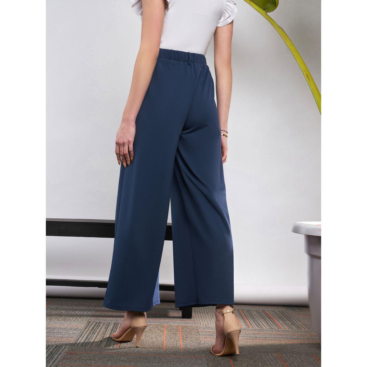 بنطال بقصة واسعة مع كسرات ساسافراس × ستايلي-women-clothing-bottoms-trousers-image-5