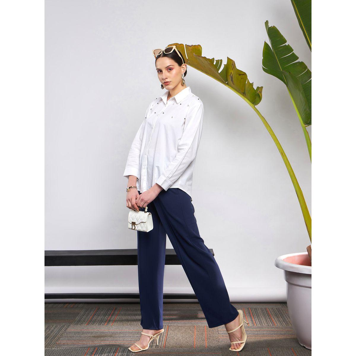 Sassafras X Styli  Front Darted Knitted Straight Pants-women-clothing-bottoms-trousers-image-6