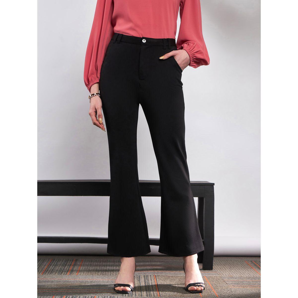 Sassafras X Styli  Solid Knit Bell Bottom Pants-women-clothing-bottoms-trousers-image-1