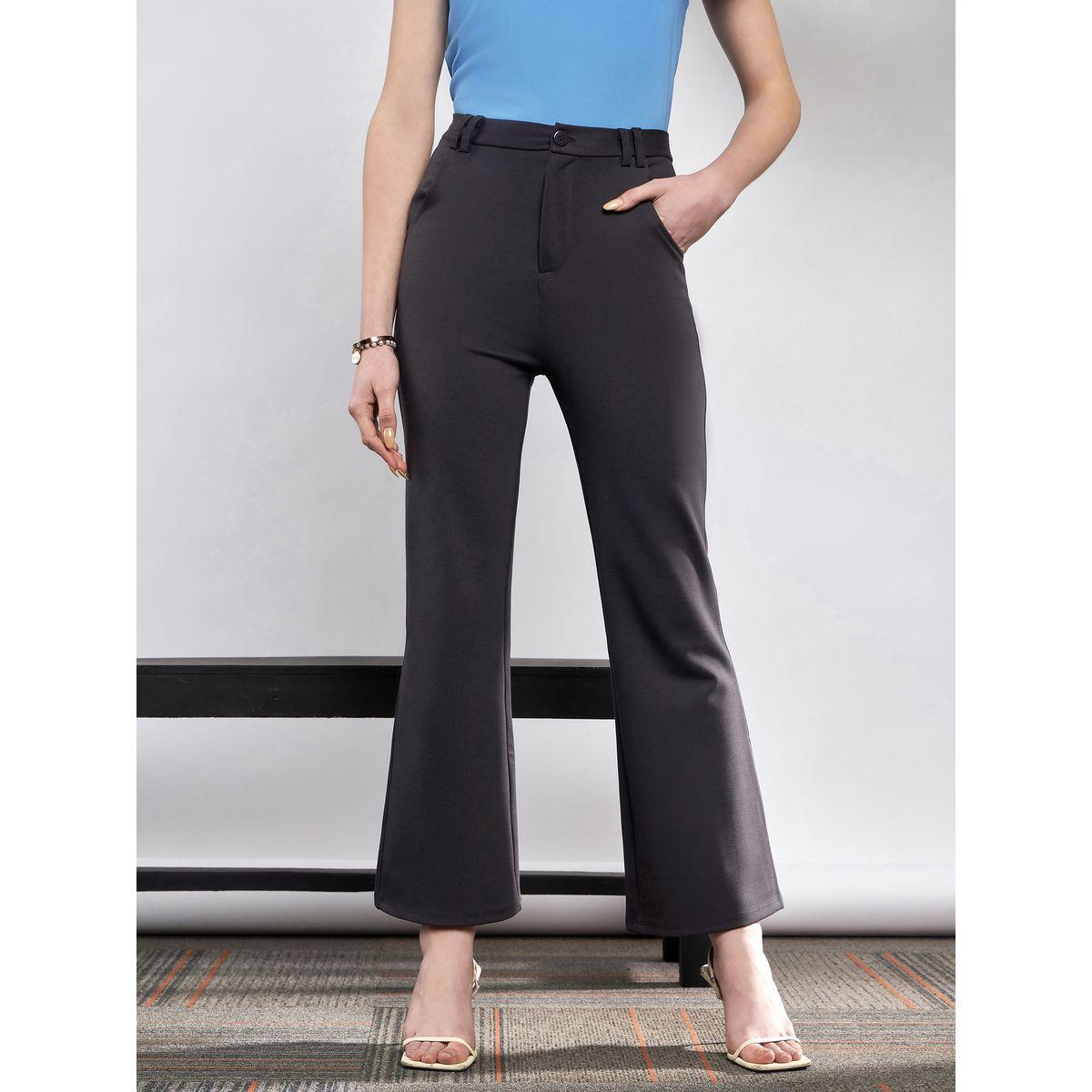 Sassafras X Styli  Solid Knit Bell Bottom Pants-women-clothing-bottoms-trousers-image-1