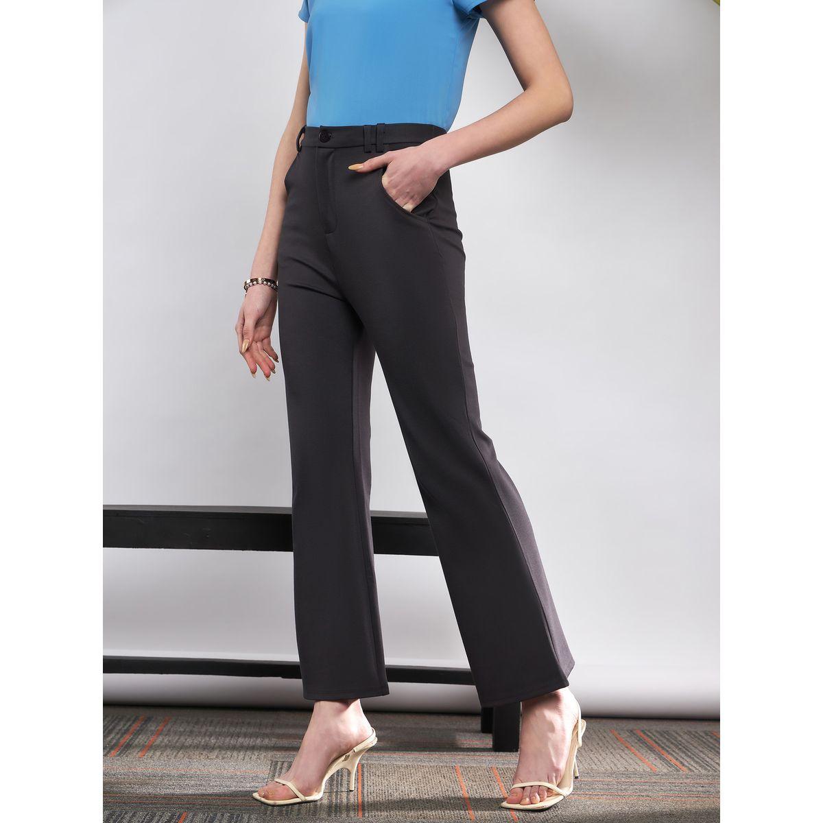 Sassafras X Styli  Solid Knit Bell Bottom Pants-women-clothing-bottoms-trousers-image-3