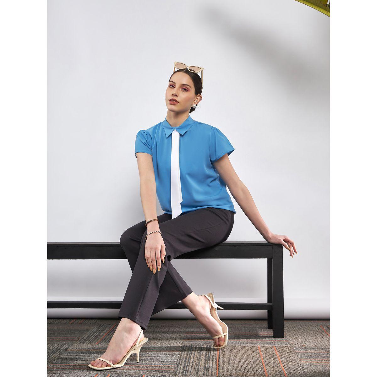 Sassafras X Styli  Solid Knit Bell Bottom Pants-women-clothing-bottoms-trousers-image-6