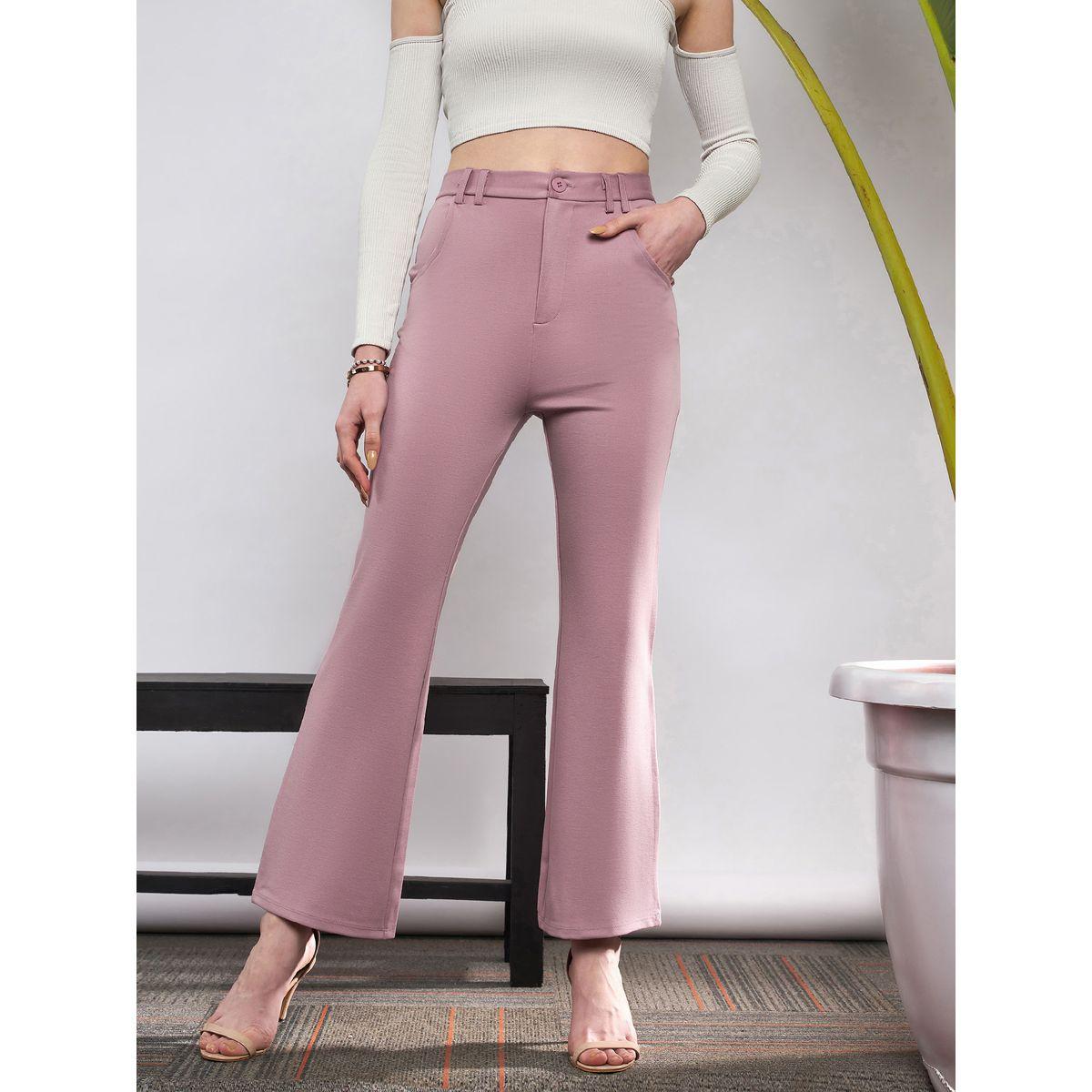 Sassafras X Styli  Solid Knit Bell Bottom Pants-women-clothing-bottoms-trousers-image-1