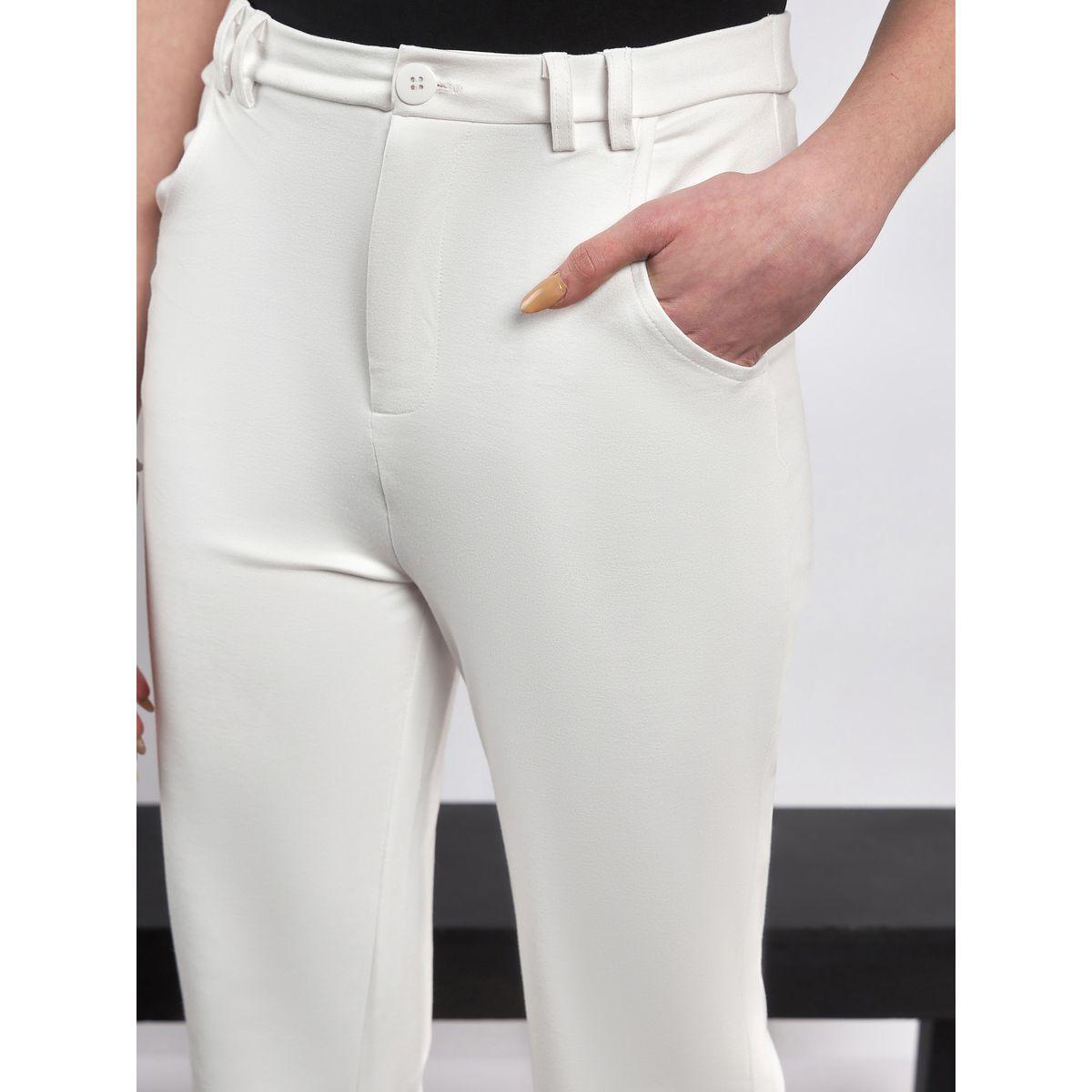 Sassafras X Styli  Solid Knit Bell Bottom Pants-women-clothing-bottoms-trousers-image-4