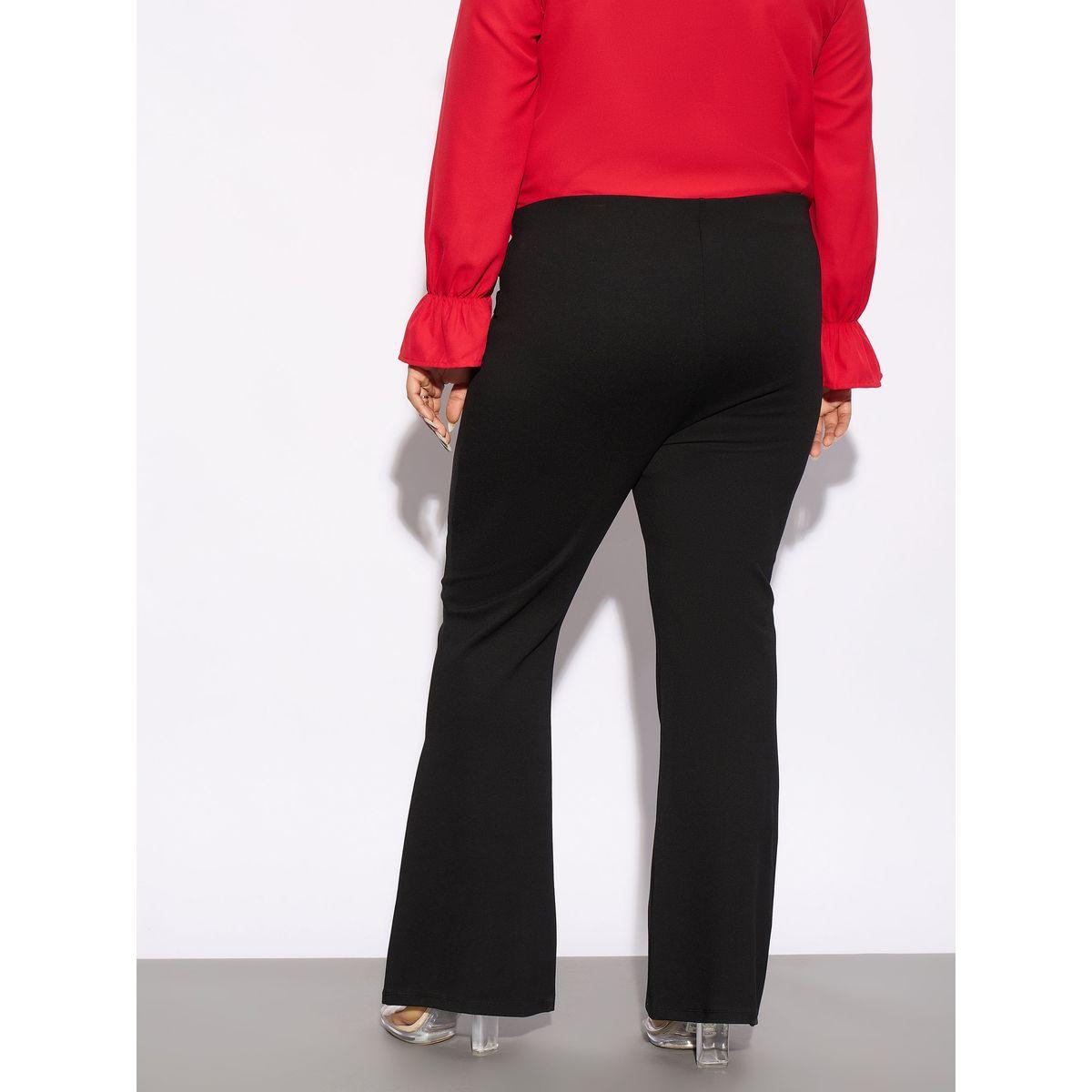 Sassafras X Styli  Plus Solid Bell Bottom Trouser with Button Detail-women-clothing-bottoms-trousers-image-5