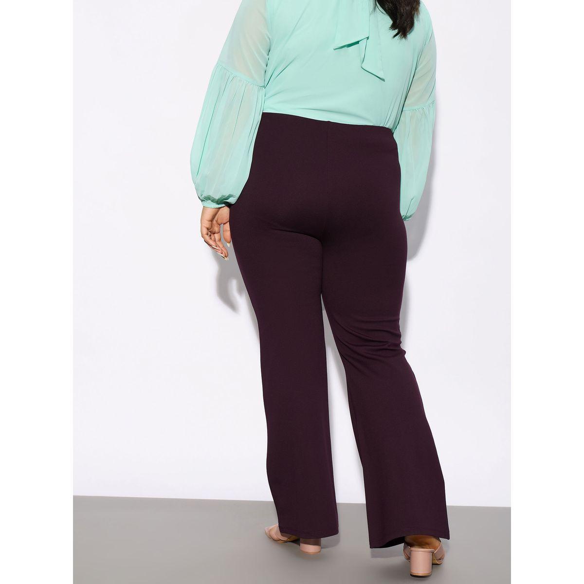 Sassafras X Styli  Plus Solid Bell Bottom Trouser with Button Detail-women-clothing-bottoms-trousers-image-5