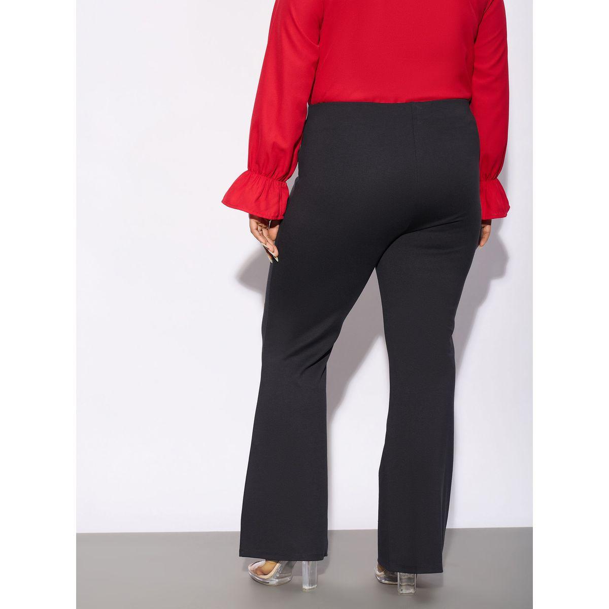 Sassafras X Styli  Plus Mock Button Detail Bell Bottom Trouser-women-clothing-bottoms-trousers-image-5