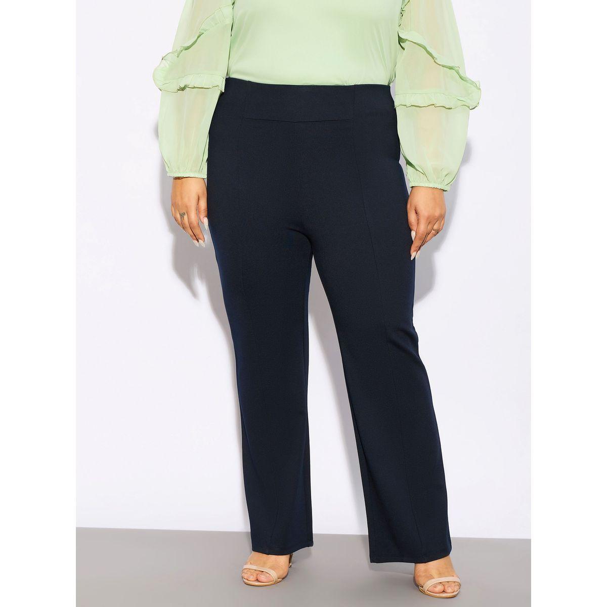 Sassafras X Styli  Plus Front Seam Detail Straight Pants-women-clothing-bottoms-trousers-image-1