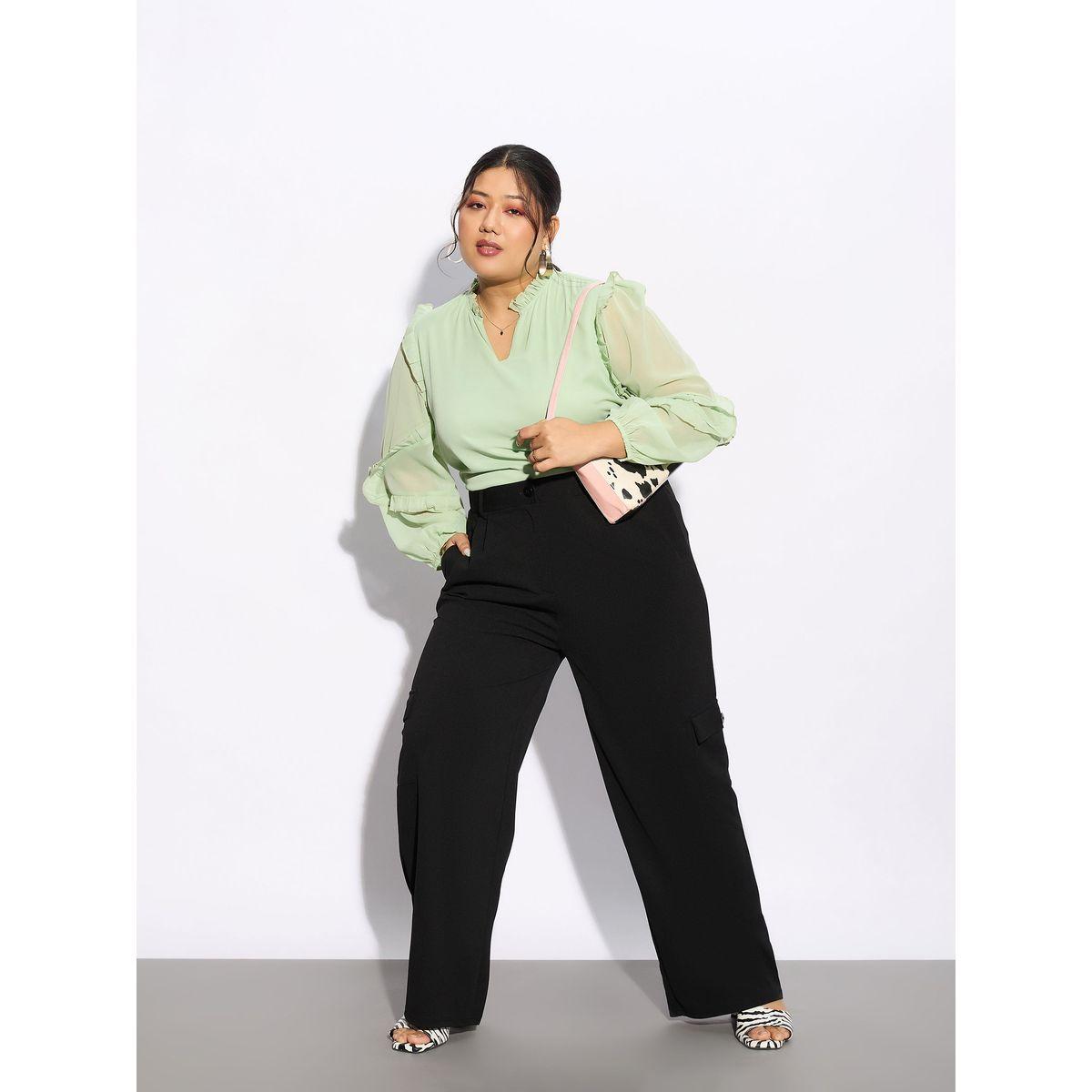 Sassafras X Styli  Plus Multi Pockets Cargo Pants-women-clothing-bottoms-trousers-image-2