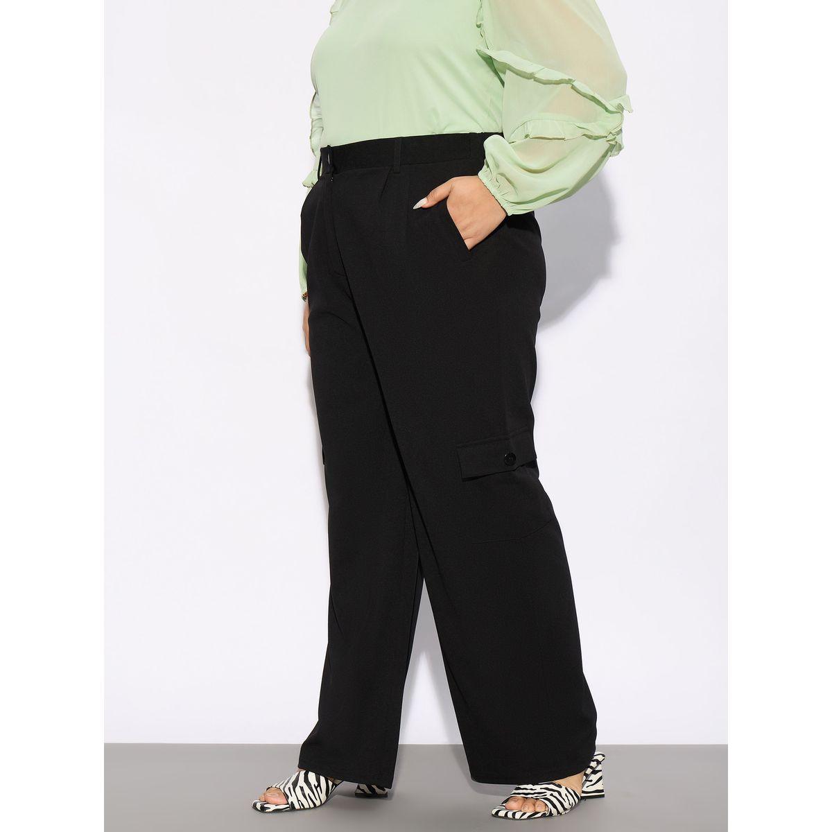 Sassafras X Styli  Plus Multi Pockets Cargo Pants-women-clothing-bottoms-trousers-image-3