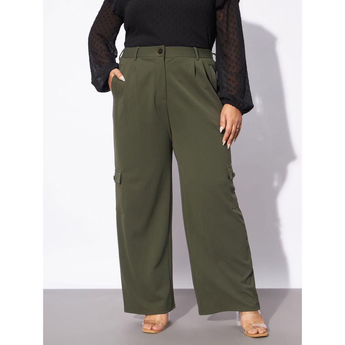 Sassafras X Styli  Plus Multi Pockets Cargo Pants-women-clothing-bottoms-trousers-image-1