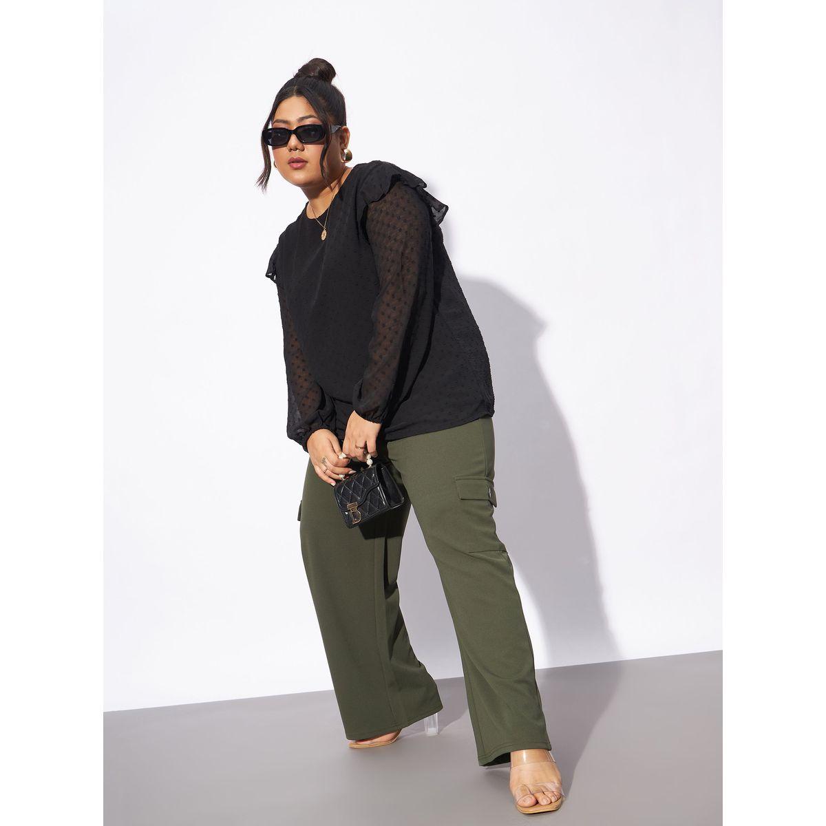 Sassafras X Styli  Plus Multi Pockets Cargo Pants-women-clothing-bottoms-trousers-image-2