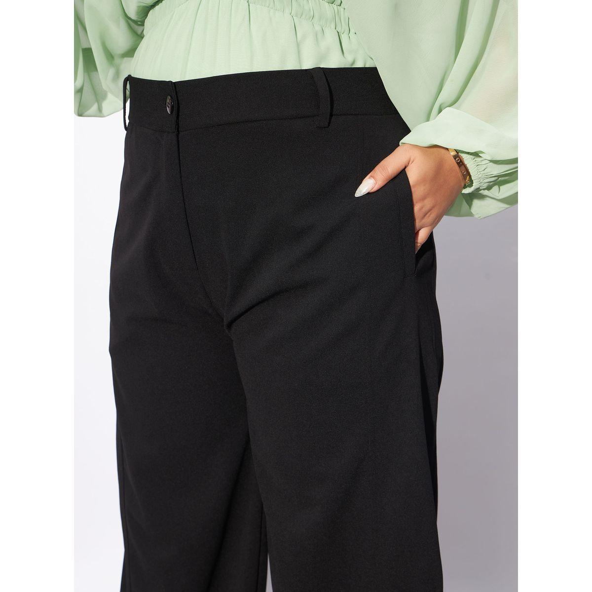 Sassafras X Styli  Plus Hem Button Detail Straight Pants-women-clothing-bottoms-trousers-image-4