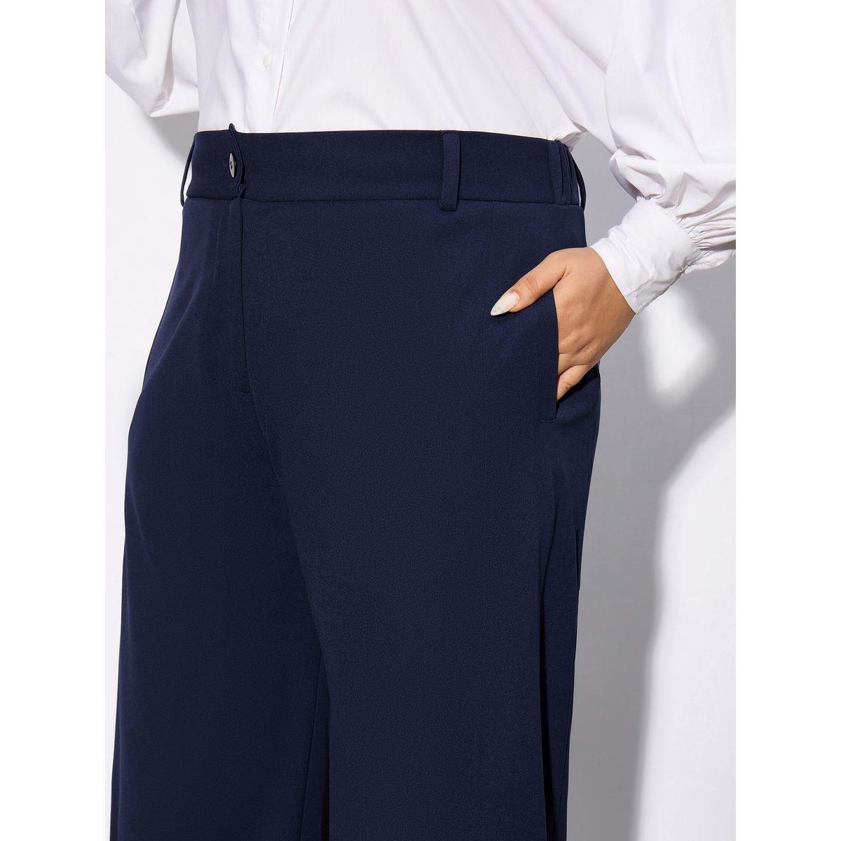 Sassafras X Styli  Plus Hem Button Detail Straight Pants-women-clothing-bottoms-trousers-image-4