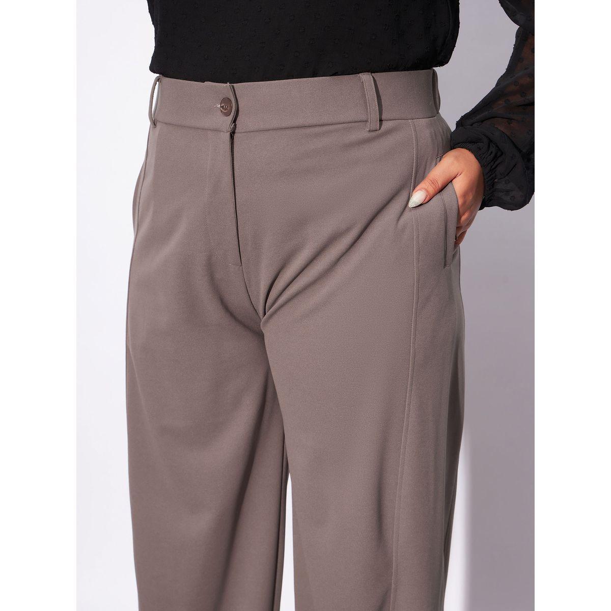 بنطال بارجل مستقيمة ومقاس كبير مع ازرار ساسافراس × ستايلي-women-clothing-bottoms-trousers-image-4