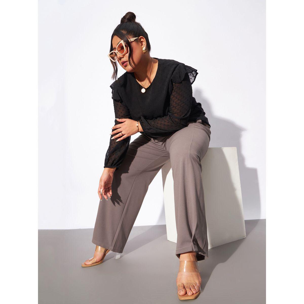 Sassafras X Styli  Plus Hem Button Detail Straight Pants-women-clothing-bottoms-trousers-image-6