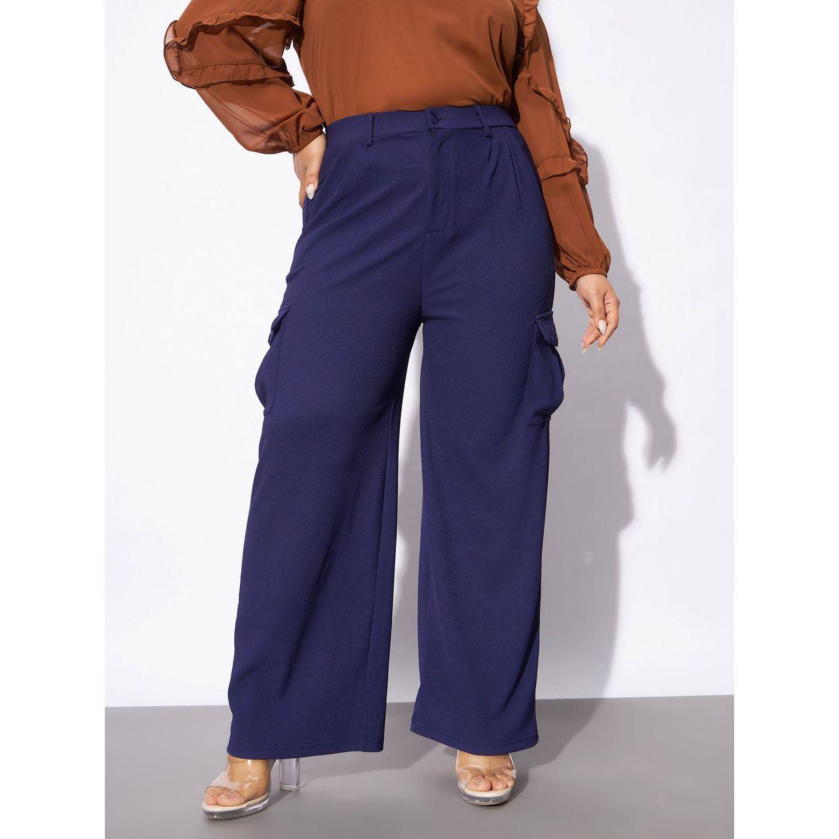 Sassafras X Styli  Plus Cargo Pocket Detail Straight Pants-women-clothing-bottoms-trousers-image-1