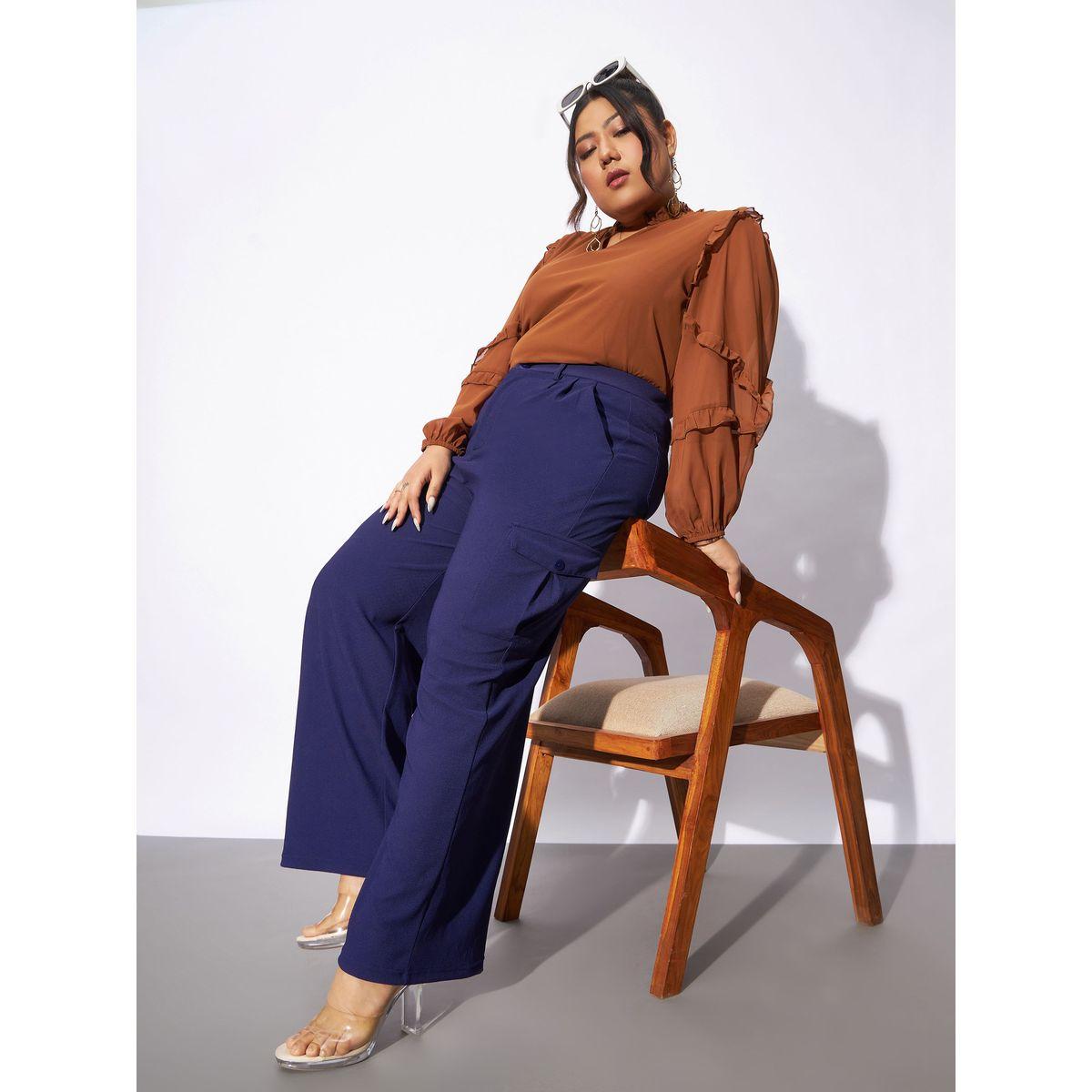 Sassafras X Styli  Plus Cargo Pocket Detail Straight Pants-women-clothing-bottoms-trousers-image-2