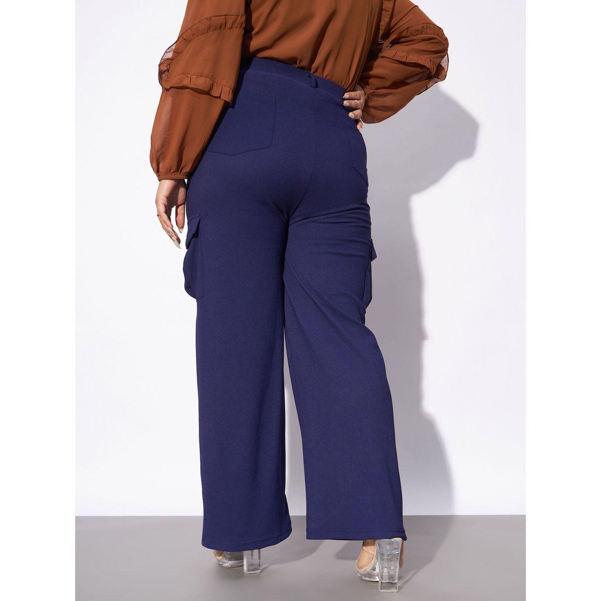 Sassafras X Styli  Plus Cargo Pocket Detail Straight Pants-women-clothing-bottoms-trousers-image-5