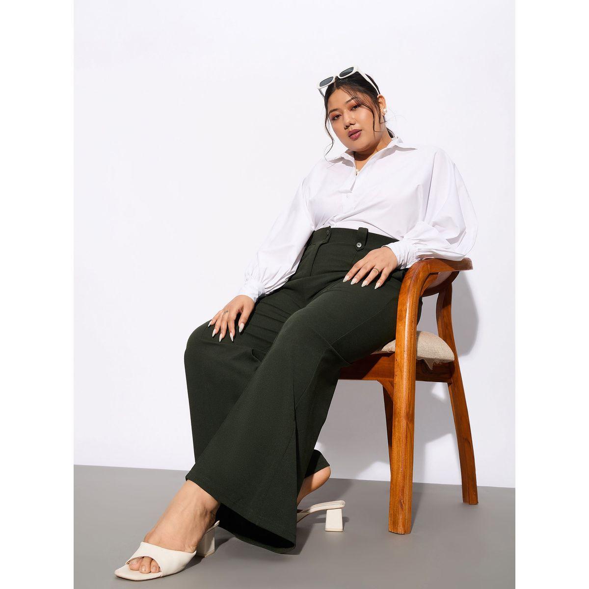 Sassafras X Styli  Plus Front Loop Detail Bell Bottom Pants-women-clothing-bottoms-trousers-image-2