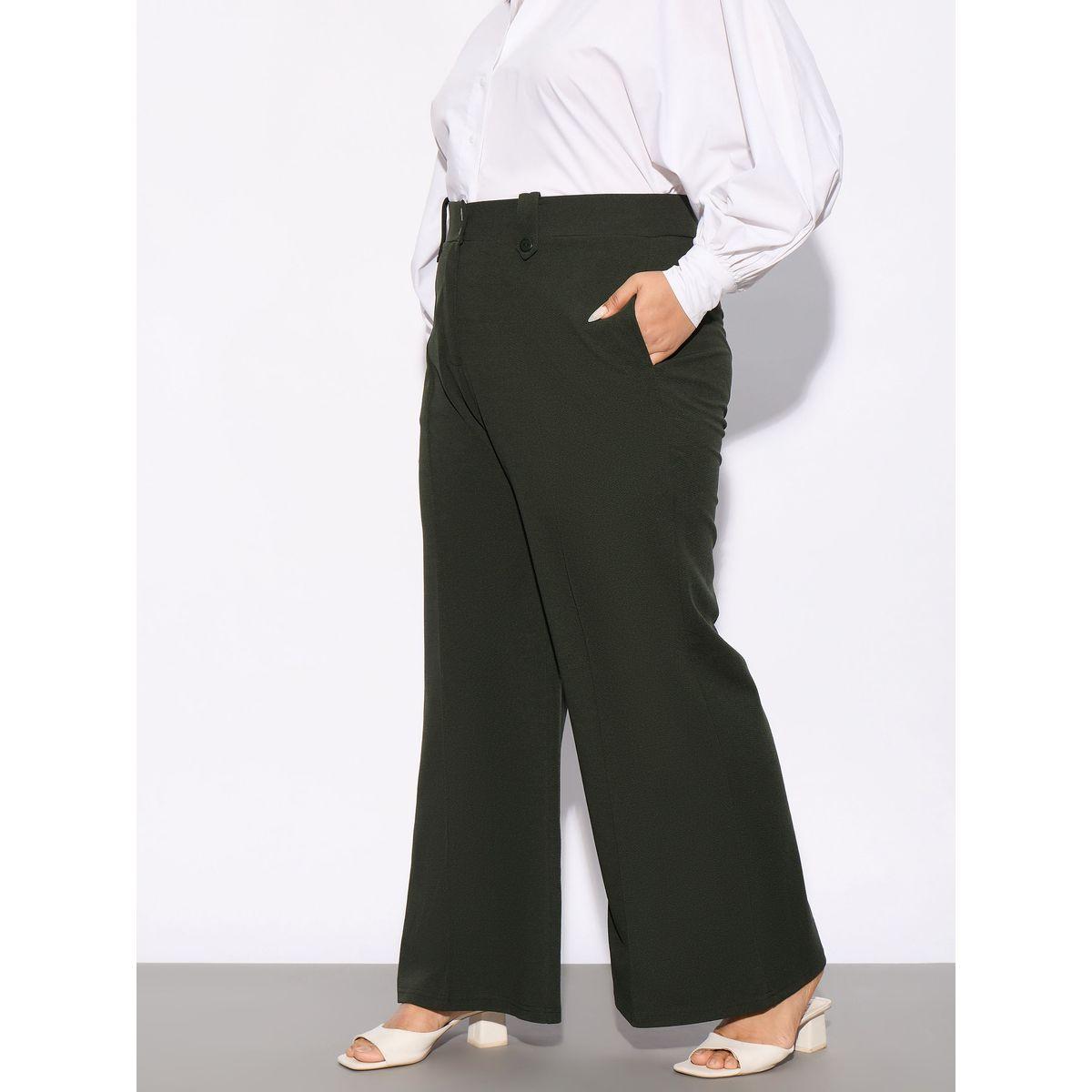 Sassafras X Styli  Plus Front Loop Detail Bell Bottom Pants-women-clothing-bottoms-trousers-image-3