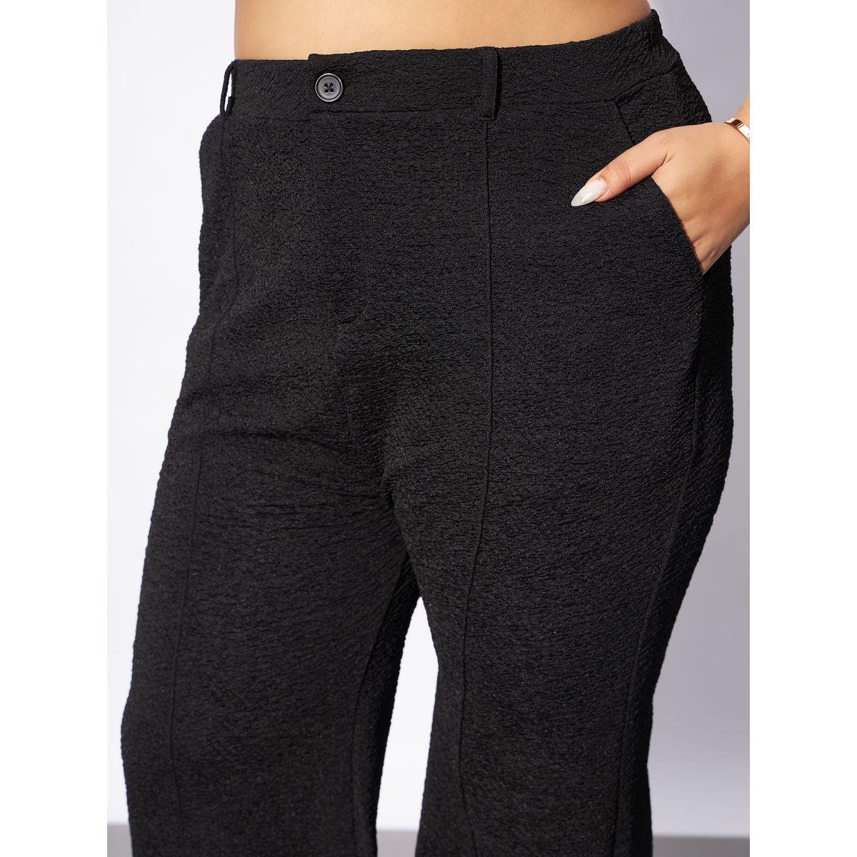 Sassafras X Styli  Plus Textured Wrap Top & Straight Pants Co-Ords-women-clothing-coordsets-image-5
