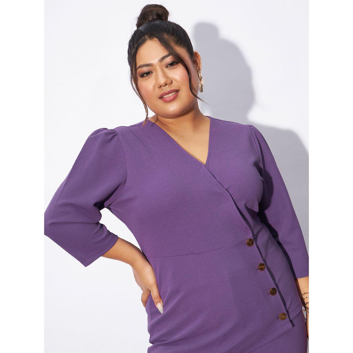 Sassafras X Styli  Plus V Neck Wrap Top & Kick Pleat Pants Co-Ords-women-clothing-coordsets-image-4