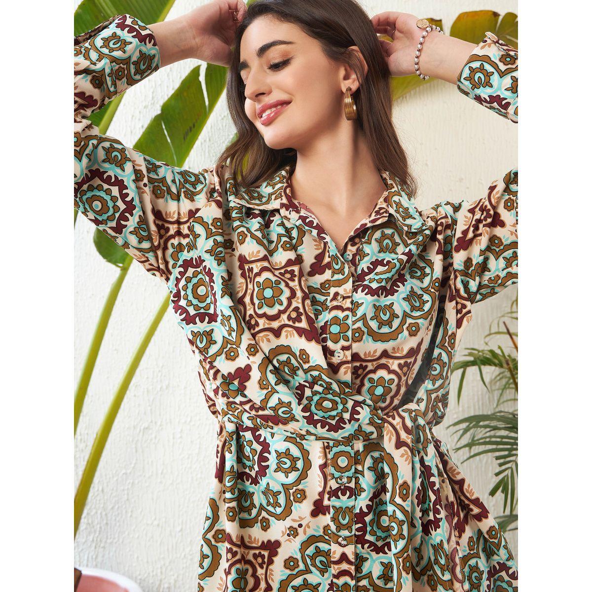 طقم منسق من بنطال بارجل واسعة مع بلوزة باربطة ساسافراس × ستايلي-women-clothing-coordsets-image-4