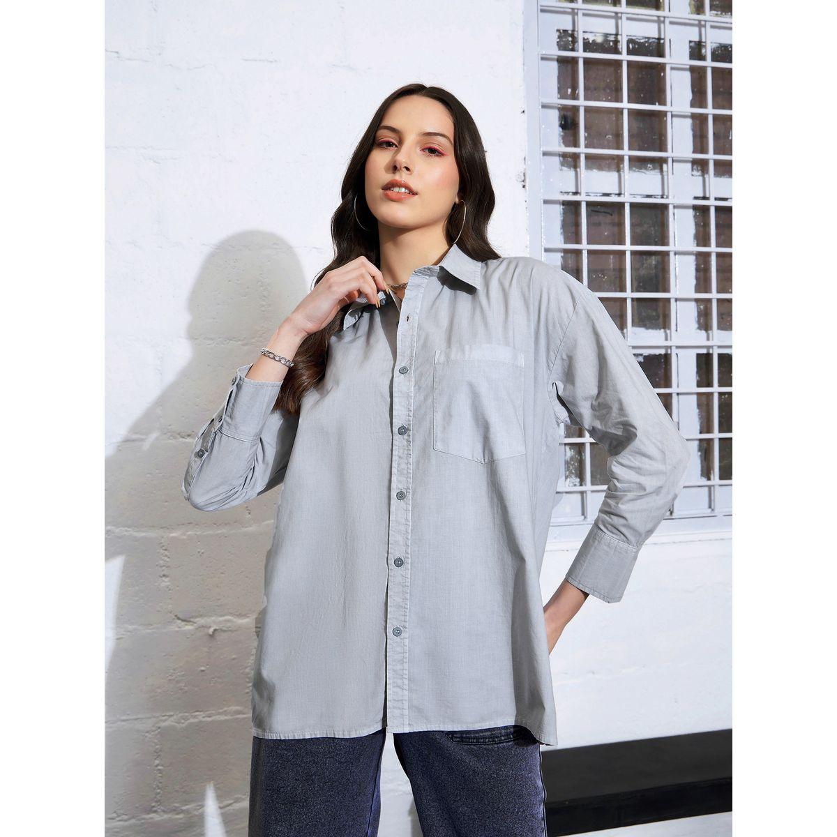 Sassafras X Styli  Chest Pocket Shirt with Long Sleeves-women-clothing-shirtsandblouses-shirts-image-1