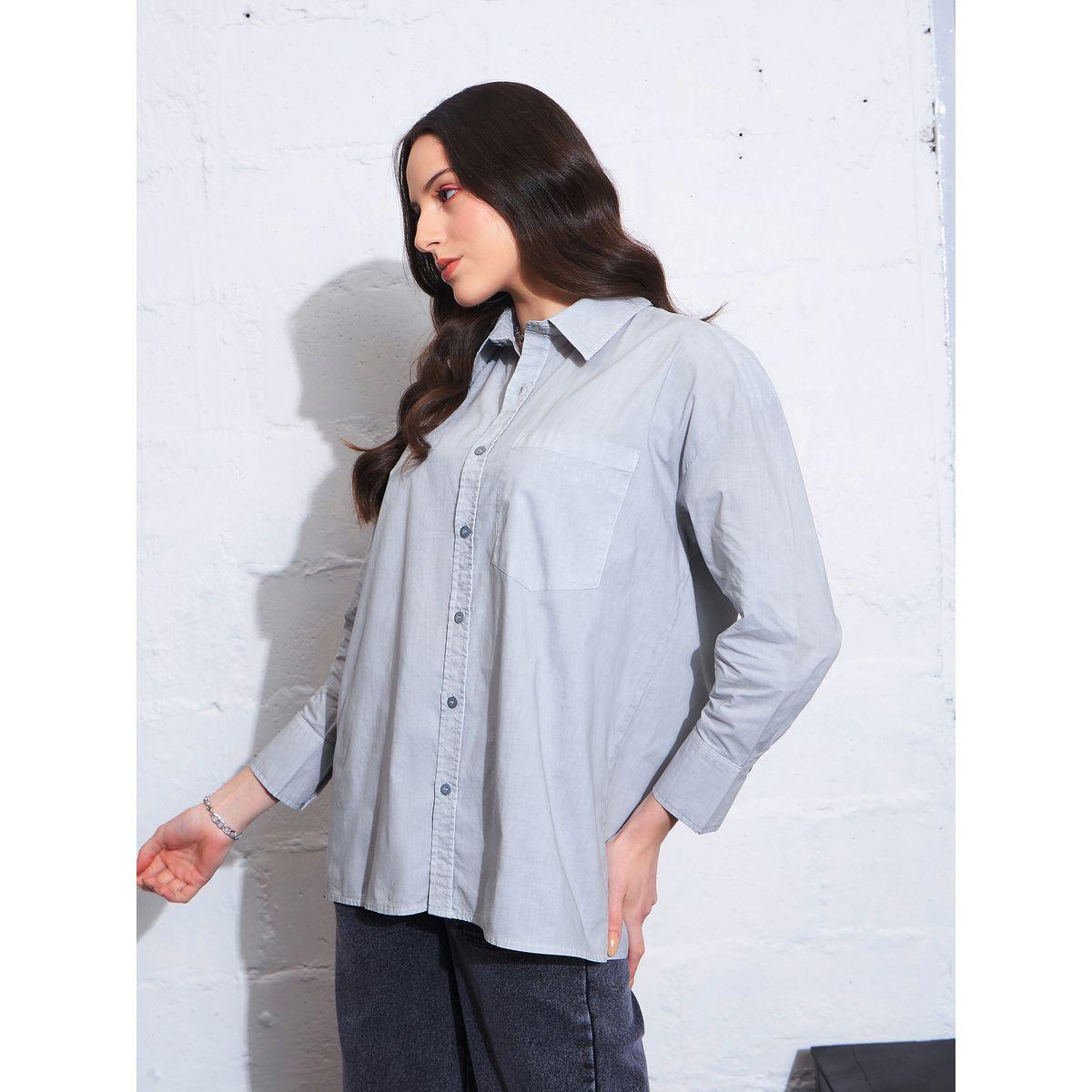 Sassafras X Styli  Chest Pocket Shirt with Long Sleeves-women-clothing-shirtsandblouses-shirts-image-3