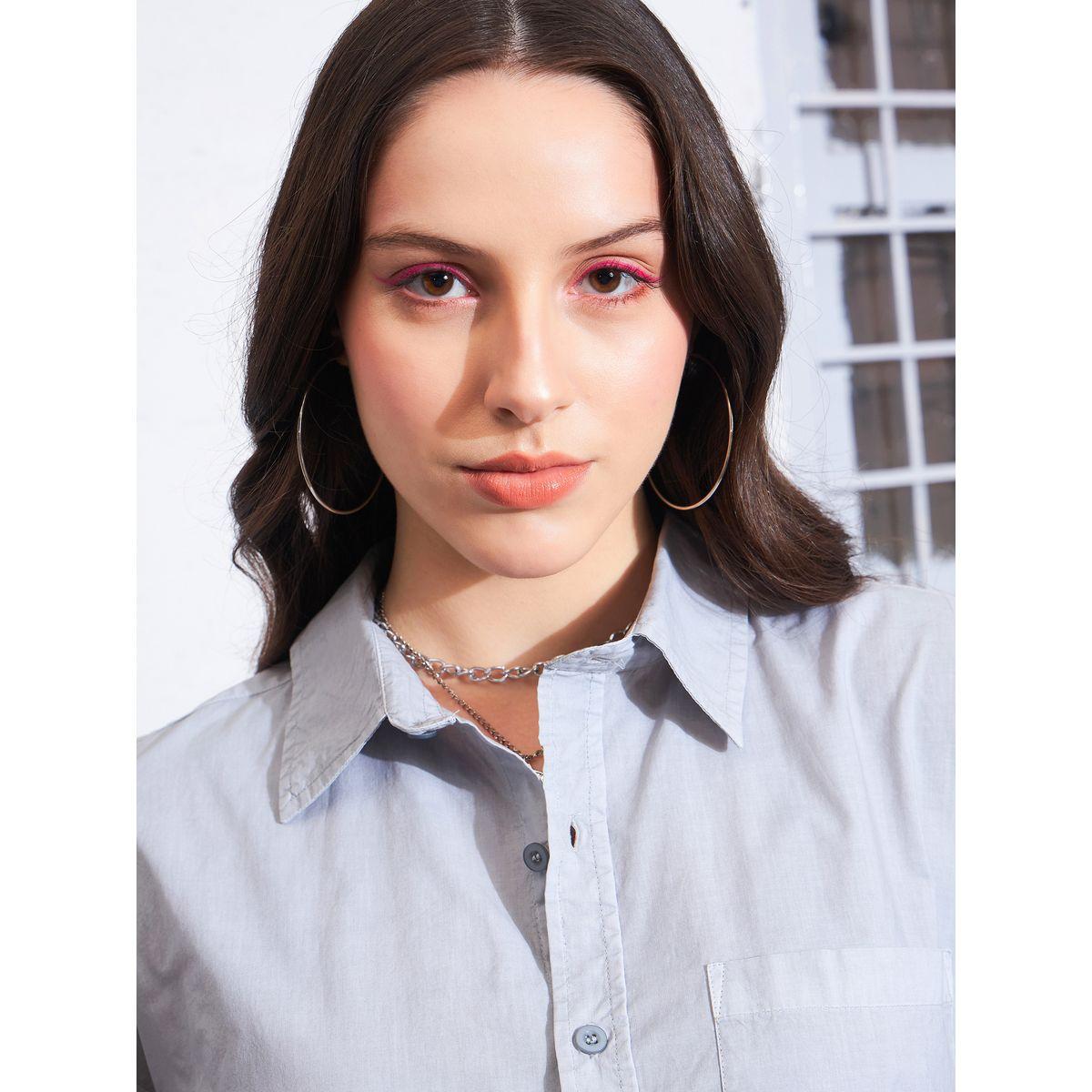 Sassafras X Styli  Chest Pocket Shirt with Long Sleeves-women-clothing-shirtsandblouses-shirts-image-4