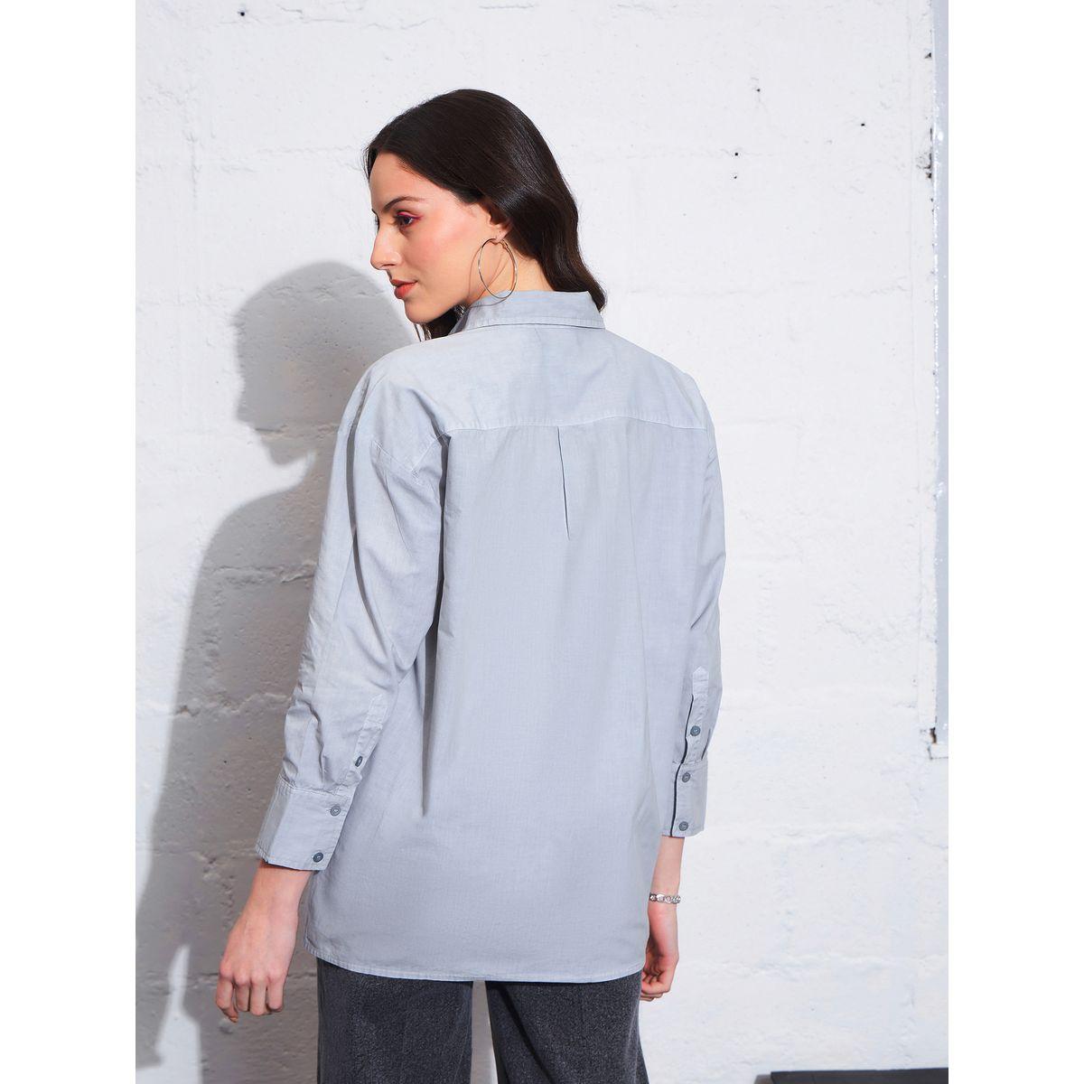Sassafras X Styli  Chest Pocket Shirt with Long Sleeves-women-clothing-shirtsandblouses-shirts-image-5