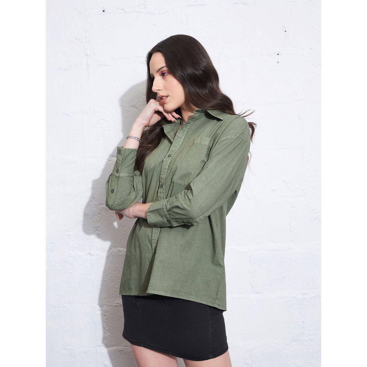 Sassafras X Styli  Chest Pocket Shirt with Long Sleeves-women-clothing-shirtsandblouses-shirts-image-3