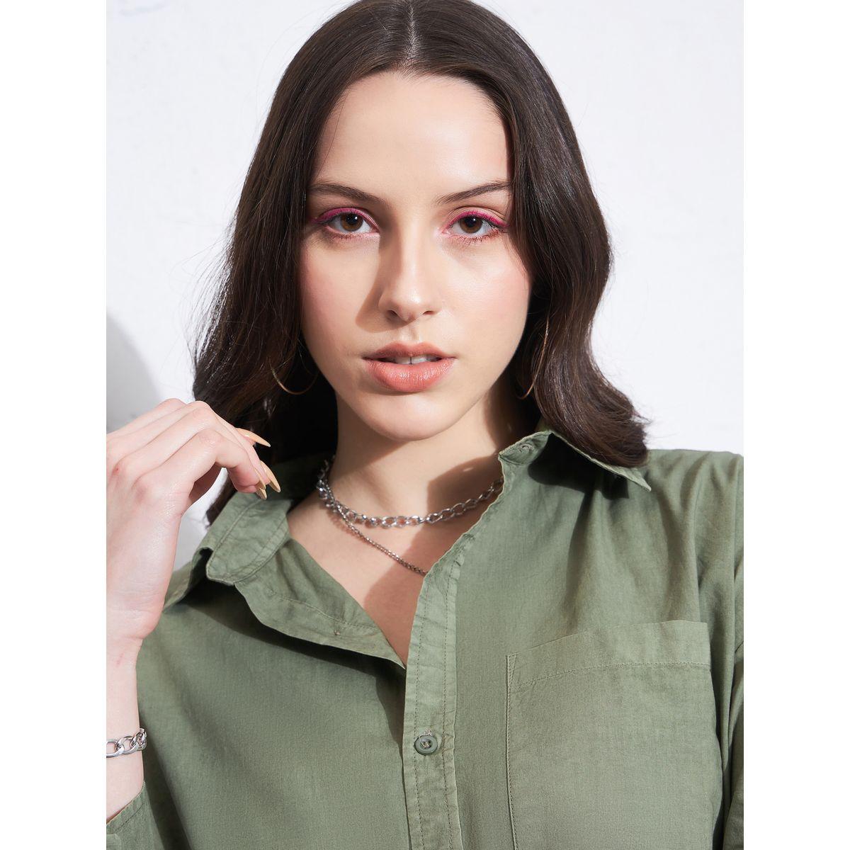 Sassafras X Styli  Chest Pocket Shirt with Long Sleeves-women-clothing-shirtsandblouses-shirts-image-4